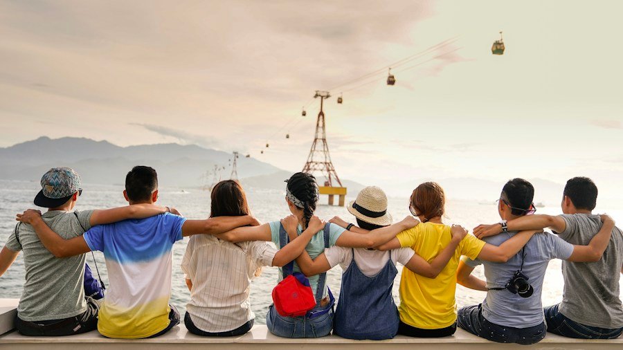 Friends sharing time together outdoors